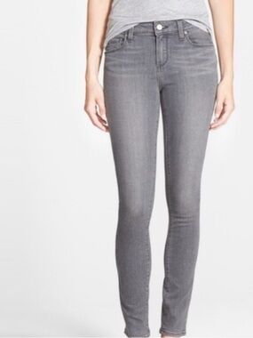 PAIGE Verdugo Skinny Women's Charcoal Straight Leg Jeans Silvie Wash Sz 31